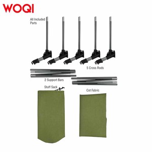 WOQI <span class=keywords><strong>Lit</strong></span> pliant portable Design moderne avec cadre en métal Compact Pratique pour les voyages en plein air Randonnée Alpinisme Camping - Product Image 4