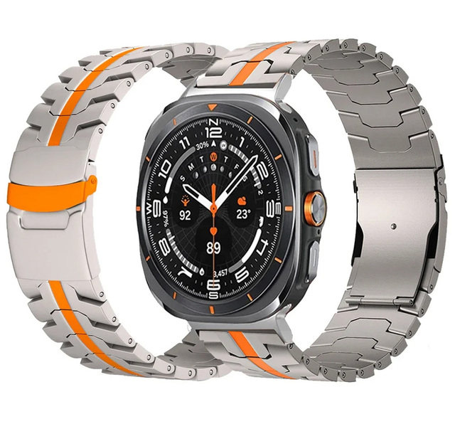 Luxury High Quality Stainless Steel Smart Watch Titanium Business Men's Watch Strap for Samsung Galaxy Ultra 47mm Band