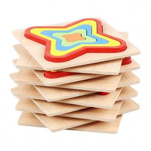 Juguete Educativo de Madera para Niños, Rompecabezas de Clasificación de Formas Montessori con Flores y Estrellas Coloridas, para Niños de 5 a 7 Años - Product Image 6