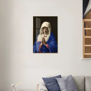 Huamiao 40*60 ซม.ภาพวาดคริสเตียน Nun เวอร์จินแมรี่ขนาดที่กําหนดเองศาสนางานศิลปะภาพวาดฝาผนัง