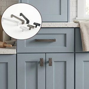 Modern Grid Textured Zinc Alloy Cabinet Pulls &amp; <strong>Knobs</strong> Furniture Hardware for Kitchen Cabinets Dresser Wardrobe Cupboard Handles - Product Image 5