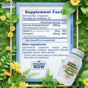 Leicht zu schluckende Garcinia Cambogia Kapseln zur Appetitzügelung für sitzende Berufe – Lagerbestand, vegan, ODM - Product Image 5