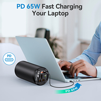 Banco de Energía Portátil para Laptop, 27000mAh, 98Wh, 65PD, 100W, Salida AC, Carga Rápida, Aluminio Ligero, Pantalla LED, para Viajes y Hogar