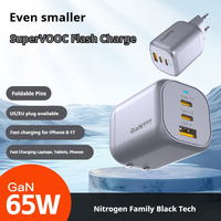Chargeur 65W 45W Prise EU US Compatible avec Samsung Apple 17 Appareils de Charge 2C1A Multi-ports 1C1A Charge Rapide Tension Complète