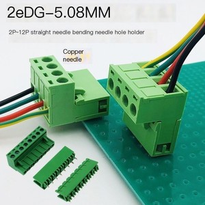 Màu xanh lá cây vít thiết bị đầu cuối kết nối pluggable đồng đồng <span class=keywords><strong>5.08</strong></span> mét khối thiết bị đầu cuối - Product Image 4