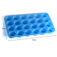 Moule en silicone 24 cavités Mini Cupcake Muffin Pan Cookie Ustensiles de cuisson Moule de cuisson Plateau Pâtisserie Gâteau Outils
