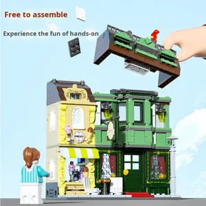 Forange mainan edukasi anak-anak, buatan Tiongkok, 40 buah ABS plastik blok bangunan skala 1:<span class=keywords><strong>3</strong></span> DIY toko kopi restoran Model anak-anak - Product Image 2