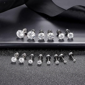 <span class=keywords><strong>3</strong></span>個入り パーフェクトラボイヤリング 18K純金 <span class=keywords><strong>1</strong></span>カラット ツイストスモールダイヤモンドスタッド - Product Image 6