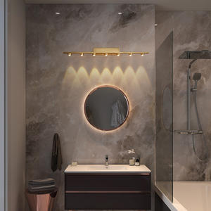 Lumière de miroir LED moderne en cuivre de luxe, éclairage mural <span class=keywords><strong>long</strong></span> pour porche intérieur, <span class=keywords><strong>couloir</strong></span>, décoration, nouvelle lampe de coiffeuse, lavabo, salle de bain - Product Image 4