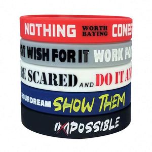 Personalized Event <b>Silicone</b> <b>Rubber</b> Bracelets Wristbands Adjustable Wristbands - Product Image 3