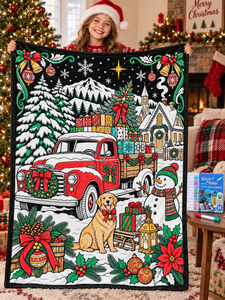 Manta de Navidad para Colorear con Diseño de Graffiti, Manta Suave y Cálida con Estampado Personalizado para Sofá, Cama, Decoración Navideña - Product Image 4