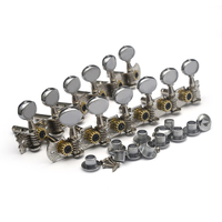 Kepala Mesin Gitar Klasik Chrome Oval Plastik Peg 6pc L/R Chrome