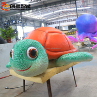 Tortue de mer animale réaliste d'état statique de surface en caoutchouc de silicone à vendre