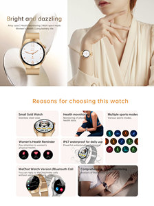 2025สมาร์ทวอทช์ relojes แบบบางพิเศษพร้อมสายรัดข้อมือ3เส้น1.27หน้าจอ HD นาฬิกาอัจฉริยะสำหรับผู้หญิง IP67กันน้ำ - Product Image 4