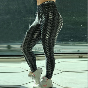 Mode Push up Slim Jeggings Haute Élastique Pantalon De Sport Fitness Taille Haute Tissage Imprimé Femmes Yoga Leggings pour Femmes - Product Image 2
