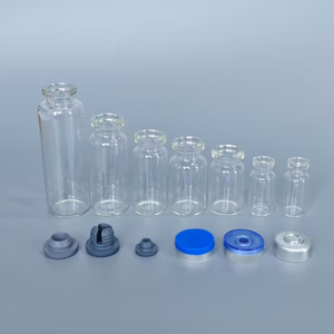 Bocaux en verre transparents de 2 à 10 ml avec bouchons à double sertissage détachables multicolores et kit de bouchons en caoutchouc séparés - Product Image 2