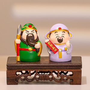 Figura decorativa de los cinco dioses de la riqueza de Ruijie, decoración para el hogar y la oficina, regalo de inauguración de casa, adorno hecho a mano moldeado - Product Image 2