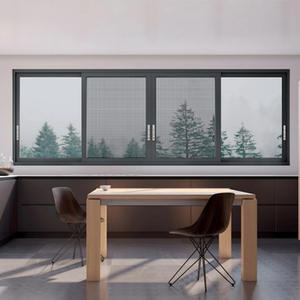 Fenêtre coulissante avec <span class=keywords><strong>verre</strong></span> clair trempé 5 mm, <span class=keywords><strong>cadre</strong></span> en aluminium pour maison - Product Image 1