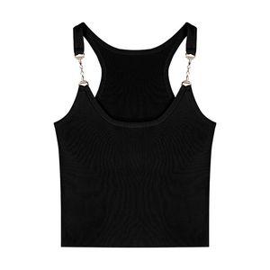 Débardeur rembourré rouge pour le sport et le yoga, idéal pour les sorties décontractées printemps-été-automne, au design doux et épicé - Product Image 5