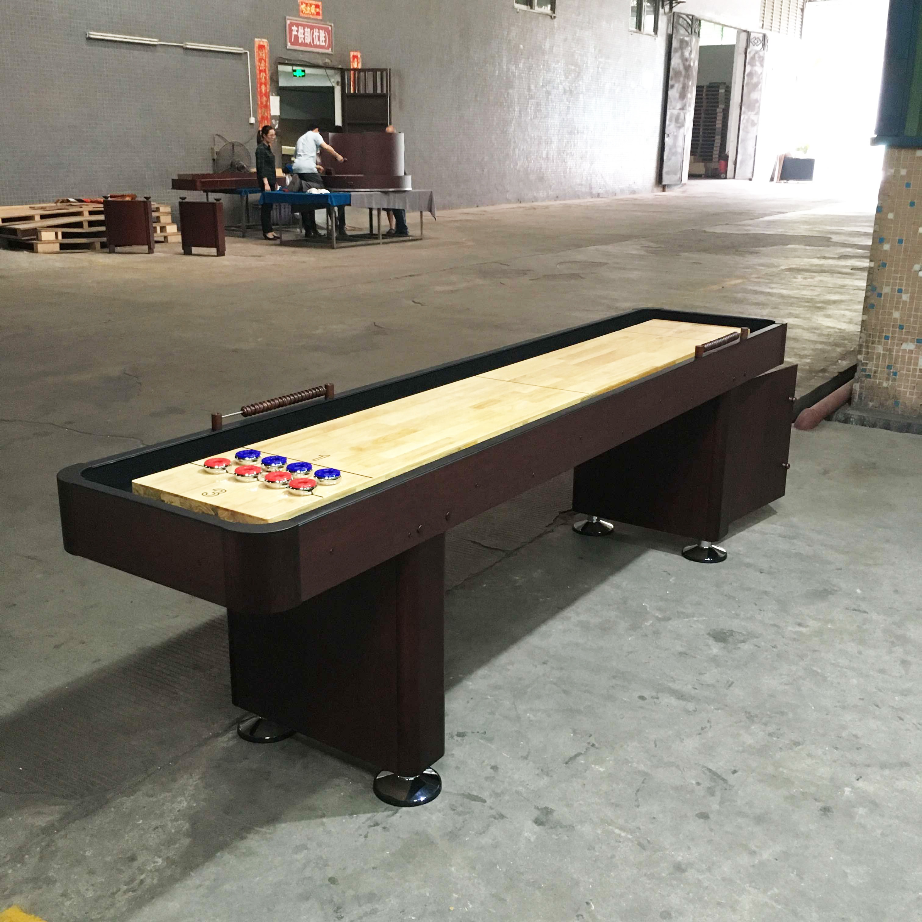 9ft 12ft 14ft 16ft fancy game with solid wood playfield indoor or outdoor sports shuffleboard table for sale