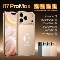 Versi Global Murah Tanpa Kunci I Ponsel Baru 17 Pro Max Handphone 12GB+512GB 8-Core Layar 6.9 Inci Dual Sim Kamera 64MP Telepon Seluler