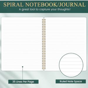 Premium Paper Spiral Notebook/<b>Journal</b> for Women Moon Design 8.5\" X 11\" Ruled College Work <b>Journal</b> Back Notebooks - Product Image 4
