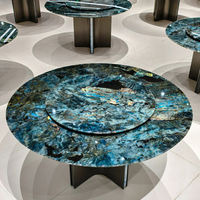 Ensemble de table à manger en marbre et granit de luxe pour restaurant, table à manger avec chaises à vendre