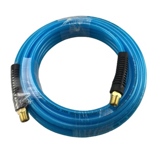 Tuyau de compresseur d'air durable 1/4 "X25FT polyuréthane renforcé (PU) avec raccords 1/4 NPT pour outils pneumatiques - Product Image 1