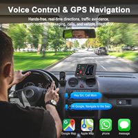 6.25 "4K sans fil Carplay moniteur IOS/Android Auto/GPS Navigation commande vocale miroir lien/Bluetooth vidéo voiture boîte noire