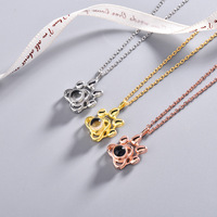 Collier à breloques avec pendentif imprimé de chien de compagnie Collier à projection de patte de chat en plaqué or