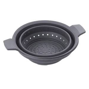 Fruit Vegetable Washing Large Round Kitchen Collapsible Colander Set Silicone Strainer <b>Storage</b> <b>Basket</b> - Product Image 2