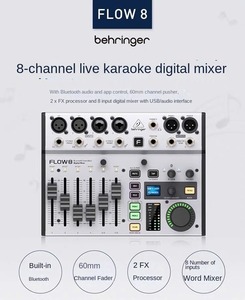Console de mixage numérique Behringer Flow 8 neuve avec interface audio Bluetooth et USB, système audio PA, mixeurs audio - Product Image 6