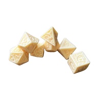 Ensemble de dés RPG en acrylique personnalisés, creux et sculptés, style rétro, dés polyédriques pour jeux de société