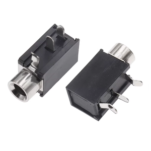 Soket Headphone PJ316 3.5MM Soket Audio PJ-316 Lubang Optik Logam Kepala 3-pin Penyambung Lurus Pin 3P - Product Image 1