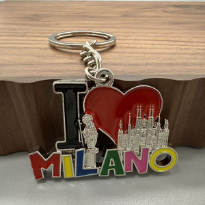 Llaveros de Metal con Forma de <span class=keywords><strong>Catedral</strong></span> de Milán, Souvenirs Turísticos de Milán, Italia, de Aleación de Zinc, Venta al Por Mayor - Product Image 2