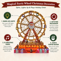 Großhandel Weihnachts-Riesenrad-Spieluhr mit Buntem LED-Licht und Bewegung für WEIHNACHTSDEKORATION, Spielzeug und Geschenke