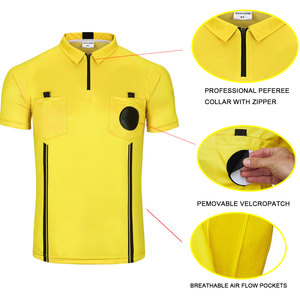 Maillot d'arbitre de football professionnel à manches courtes, respirant, anti-humidité, protection UV, grande taille, uniforme sportif unisexe - Product Image 2