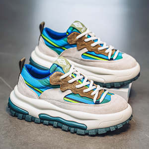 Zapatos de Hombre Modernos y Robustos, Zapatos Deportivos Casuales Transpirables de Malla, Zapatos Deportivos con Cordones para Correr y Caminar - Product Image 1