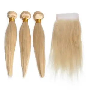 Natural haar extensions mit 613 farbe, blonde haar verlängerung dropship