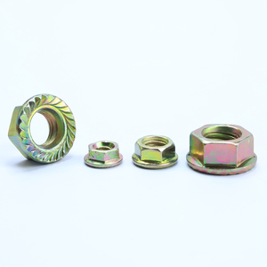 Écrou à bride hexagonale en acier au carbone de grade 4.8/10.9, plaqué zinc, dentelé, M3-M12, 5 pièces/sac, pour différentes tailles - Product Image 4