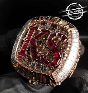 ダイヤモンド100% カスタムヒップホップウェディングチャンピオンシップRing-10K/14K/18Kゴールドフルアイスラボダイヤモンドギフト - Product Image 1