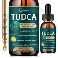 Compléments alimentaires liquides oraux OEM TUDCA avec chardon-Marie 60 ml pour la purification du foie et de la vésicule biliaire, le métabolisme digestif et la santé immunitaire