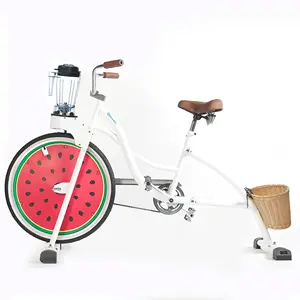 EXI 고정식 자전거 화이트 과즙 기 자전거 광고 및 블렌더 외발 자전거