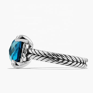 Joyería fina de alta calidad de lujo precioso deslumbrante <span class=keywords><strong>Chatelaine</strong></span> 925 plata esterlina 11mm 8A anillo de Zirconia para mujer - Product Image 6