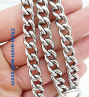 Collier de chien martingale réglable en acier inoxydable durable argenté avec anneau en D, rivets et motif triangulaire solide, laisse pour animaux de compagnie robuste