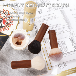 Cepillo para Polvo de Uñas de Madera de Nogal, con Cerdas Suaves de Nailon, Herramienta de Limpieza para Manicura y Pedicura - Product Image 2
