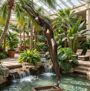 Escultura de Bronce Moderna de Atleta de <span class=keywords><strong>Buceo</strong></span> a Tamaño Real, Estatua de Arte Contemporáneo para Galería, Hotel, Centro Deportivo - Product Image 5