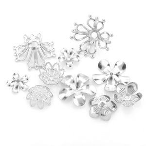 Stainless Steel Flower Holder Decorative <b>Accessories</b> For Hairpin <b>Wedding</b> Jewelry H1462 - Product Image 3