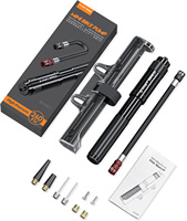 FAST Steel & Aluminum Mini Smart Bike Tire Pump with >160PSI Schrader Valve-Durable & Lightweight