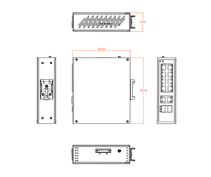 Switch PoE industriel 8 ports Gigabit PoE+ avec 2 ports SFP Uplink - Product Image 1